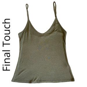 Final Touch Women's Beige Cami SZ M